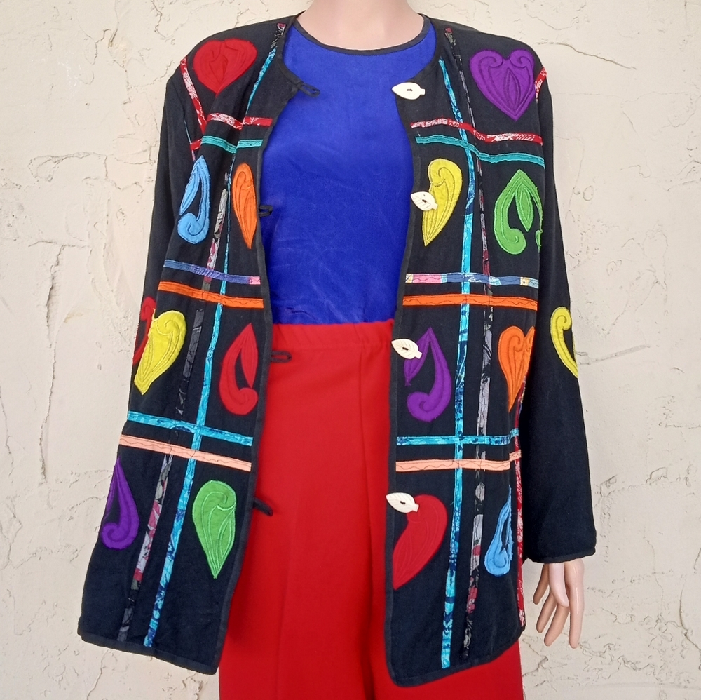 Vintage Patchwork Embroidered Jacket - image 1